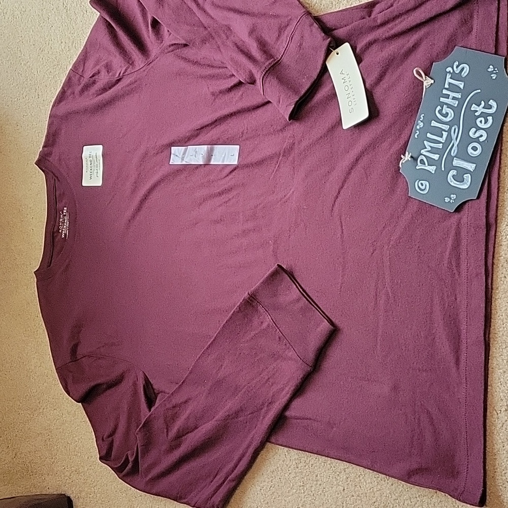 Sonoma Weekend Tee New Large Maroon